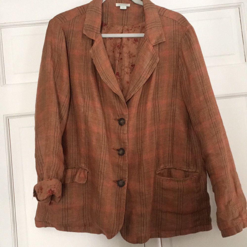 Sundance blazer jacket size L orange multi